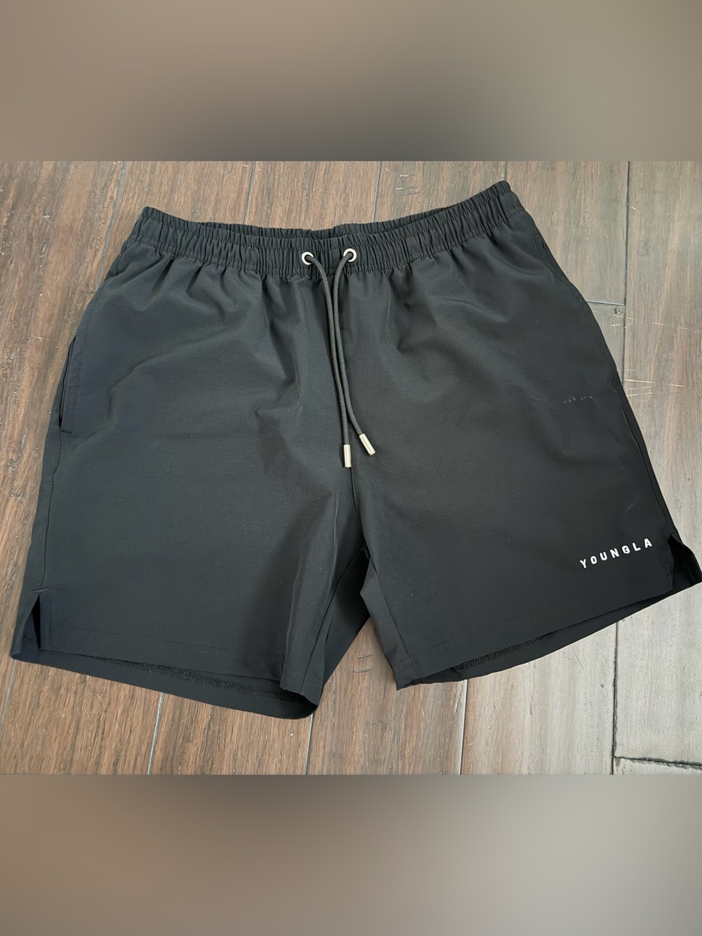 YoungLA Black Swim Shorts with Mesh Lining Medium